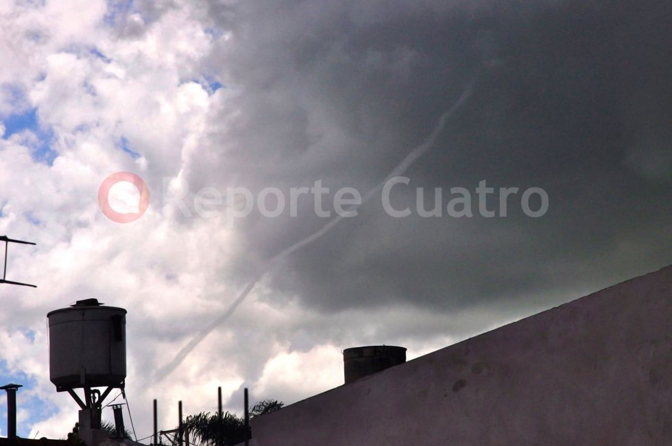 Se formó una tromba terrestre sobre el cielo de San Salvador