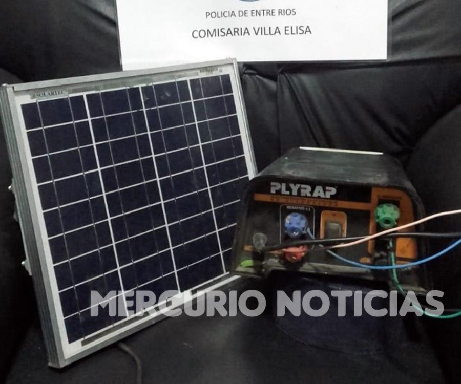 Se recuperó un panel solar sustraído en un campo