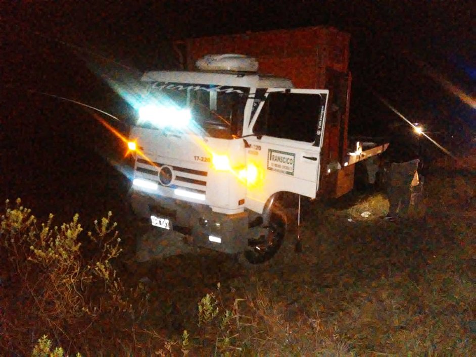 Un camión despistó en la autovía 14