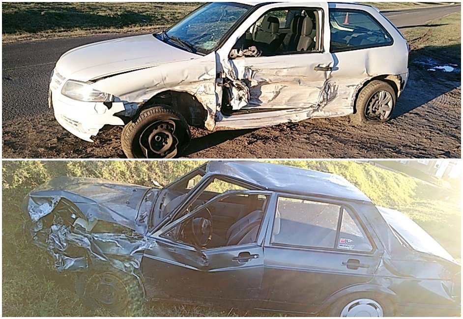 Dos autos colisionaron este domingo en el nuevo acceso a General Campos