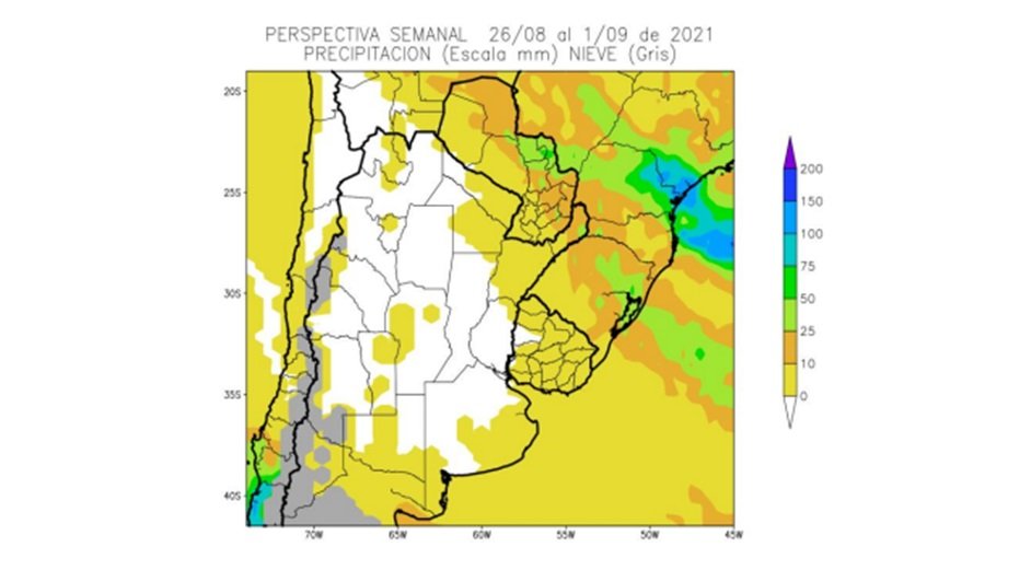Santa Rosa aportará escasas lluvias para la zona agrícola