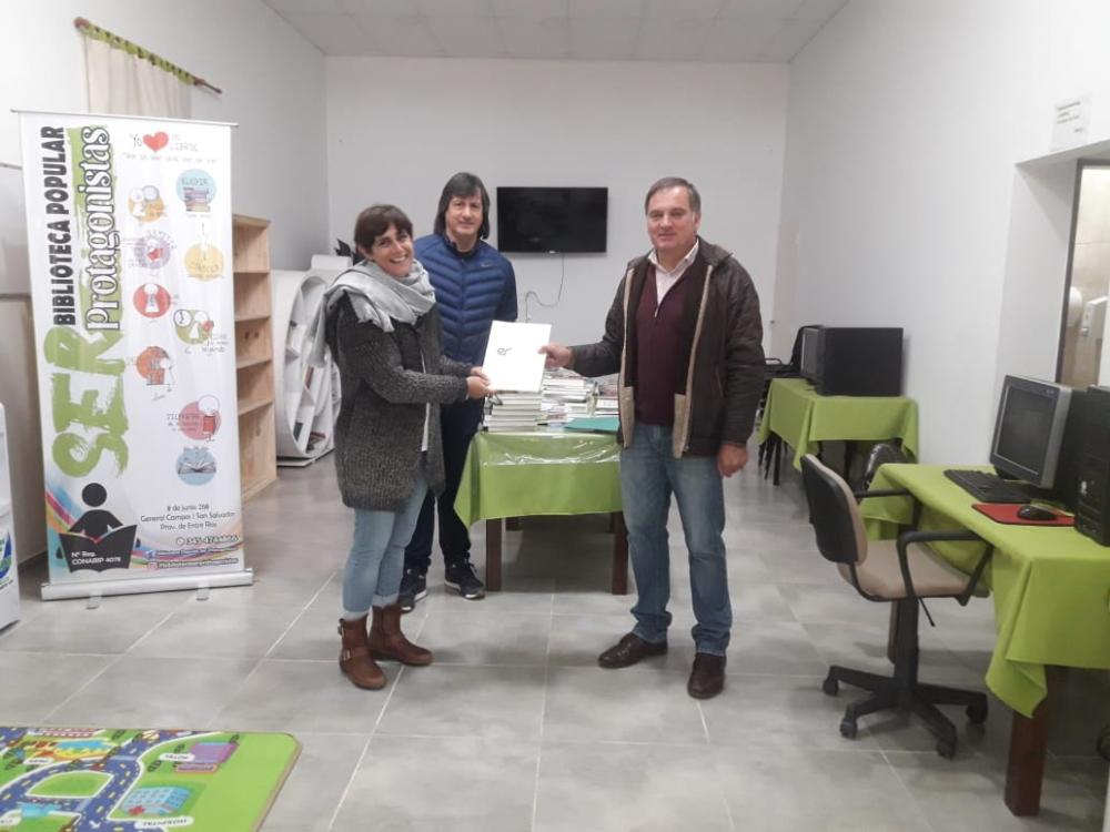 La Biblioteca Ser Protagonistas recibió un aporte de 150 mil pesos