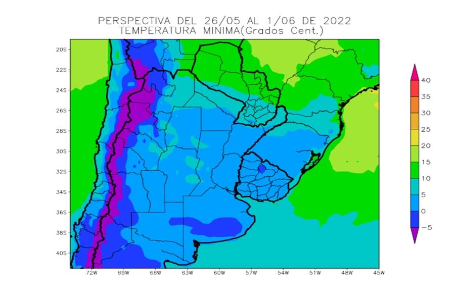Tras las lluvias, se espera un marcado descenso de las temperaturas: mínimas de entre 0 y 5 grados