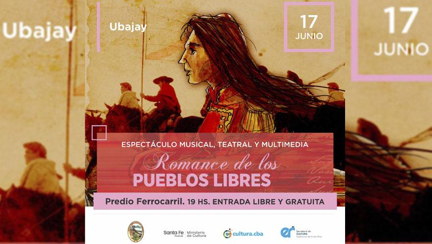 "Romance de los pueblos libres" se presentará en Ubajay