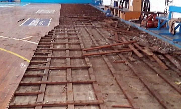 Sportivo no llega con el piso de su cancha para el inicio del Prefederal de Básquet