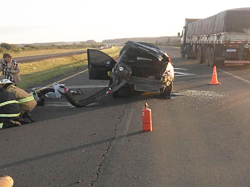 Un automóvil volcó en la ruta 14