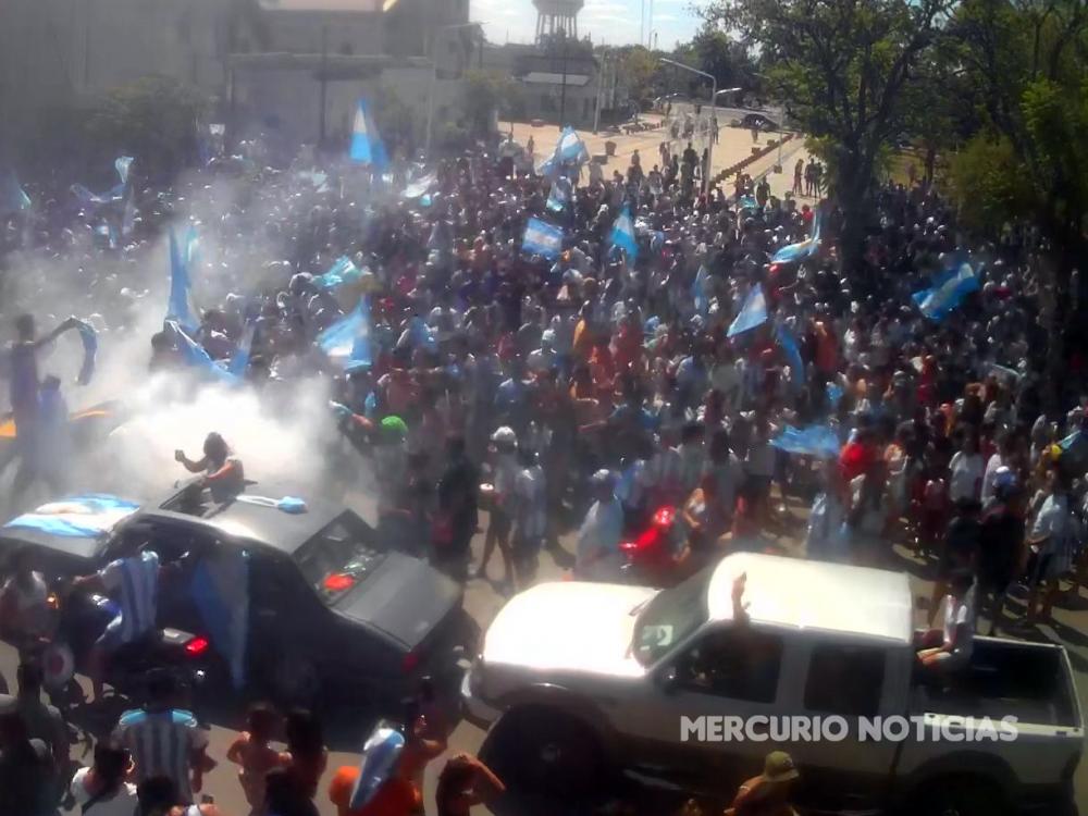 San Salvador celebra que Argentina es campeón mundial