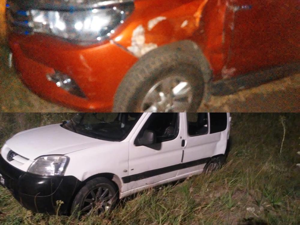 Autovía 14: una camioneta reventó neumático y fue chocada por otra