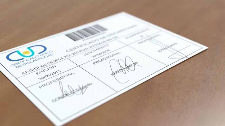 Prorrogaron hasta 2024 los vencimiento de los Certificados Únicos de Discapacidad