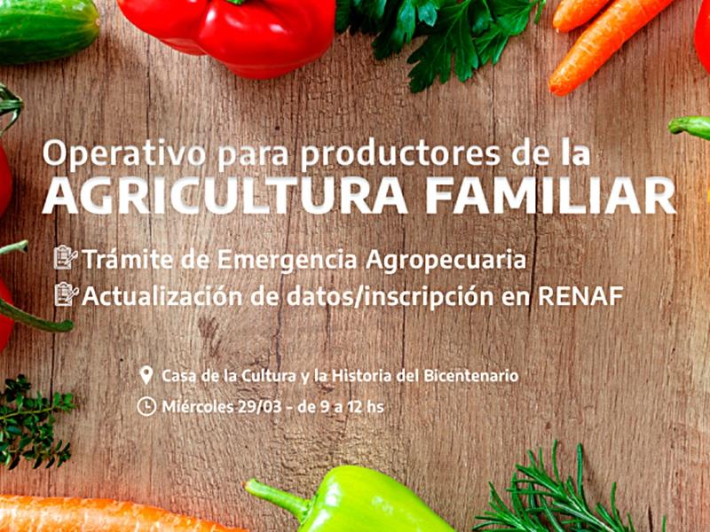 Se realizará un operativo para la inscripción al Programa de Emergencia Agropecuaria