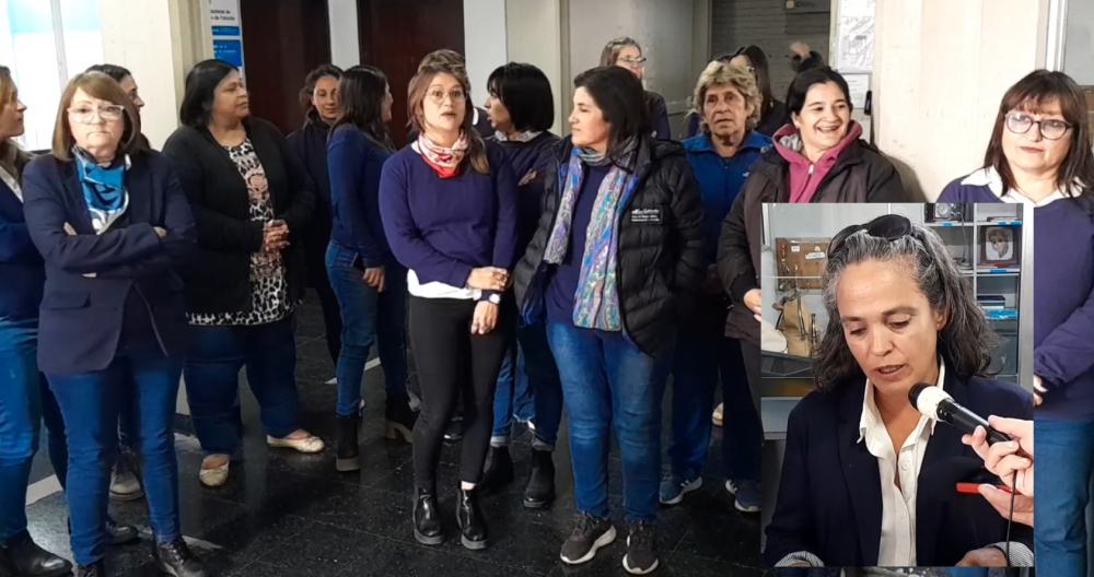 Las empleadas municipales se manifestaron en contra de la violencia