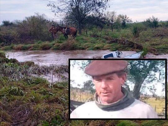 Trágico temporal: murió en su camioneta al querer cruzar un arroyo desbordado