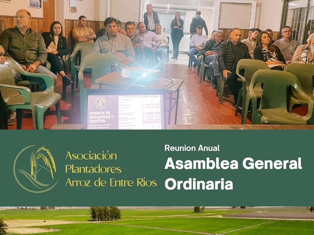 Fue reelecto el presidente de la Asociación Plantadores de Arroz