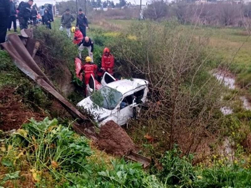 Colonenses accidentados: fuerte despiste en el acceso a Concepción del Uruguay