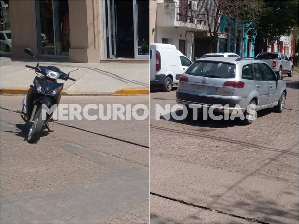 Mujer resultó con lesiones al chocar con un moto en Colón