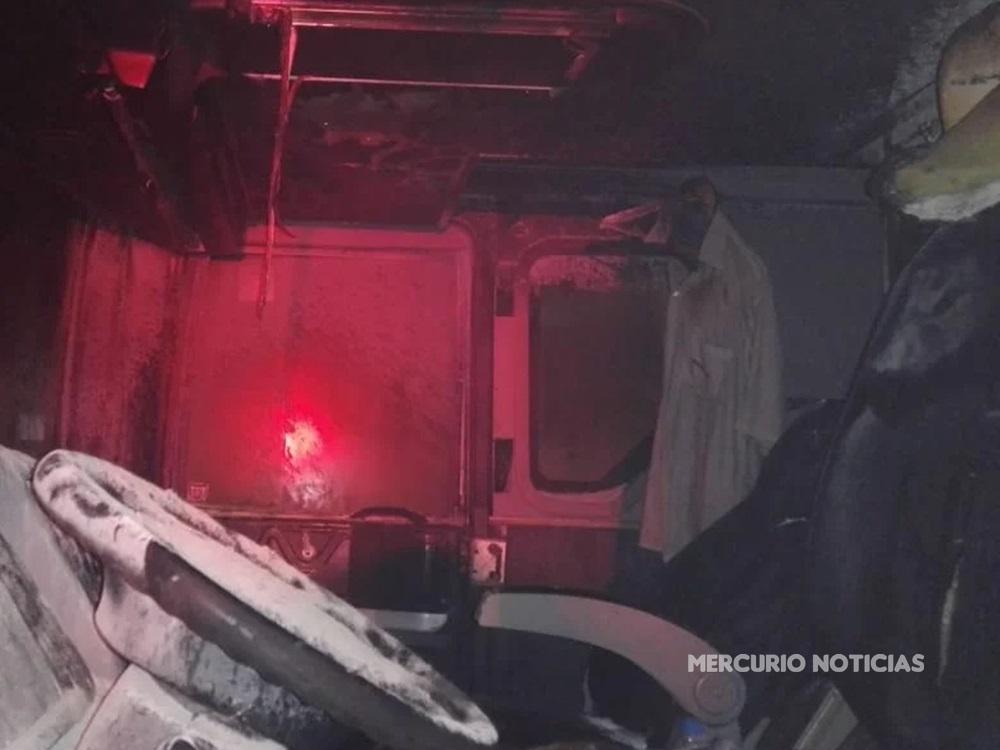 Se registró un incendio en un colectivo en la ruta 14