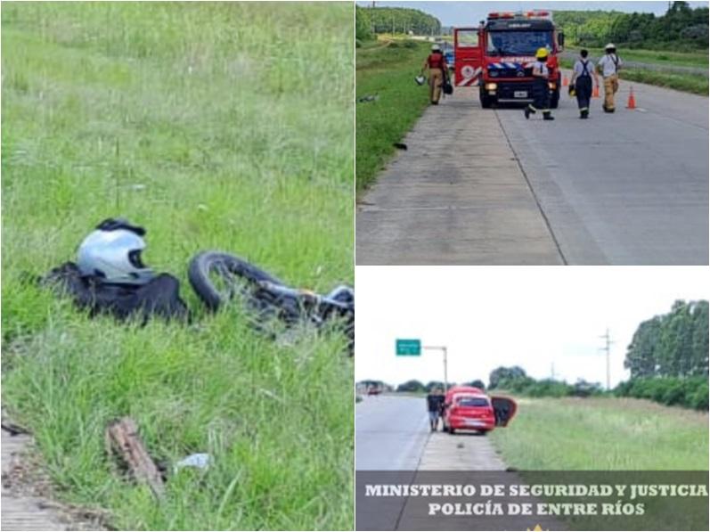 Un motociclista con lesiones graves en un choque en la autovía 14