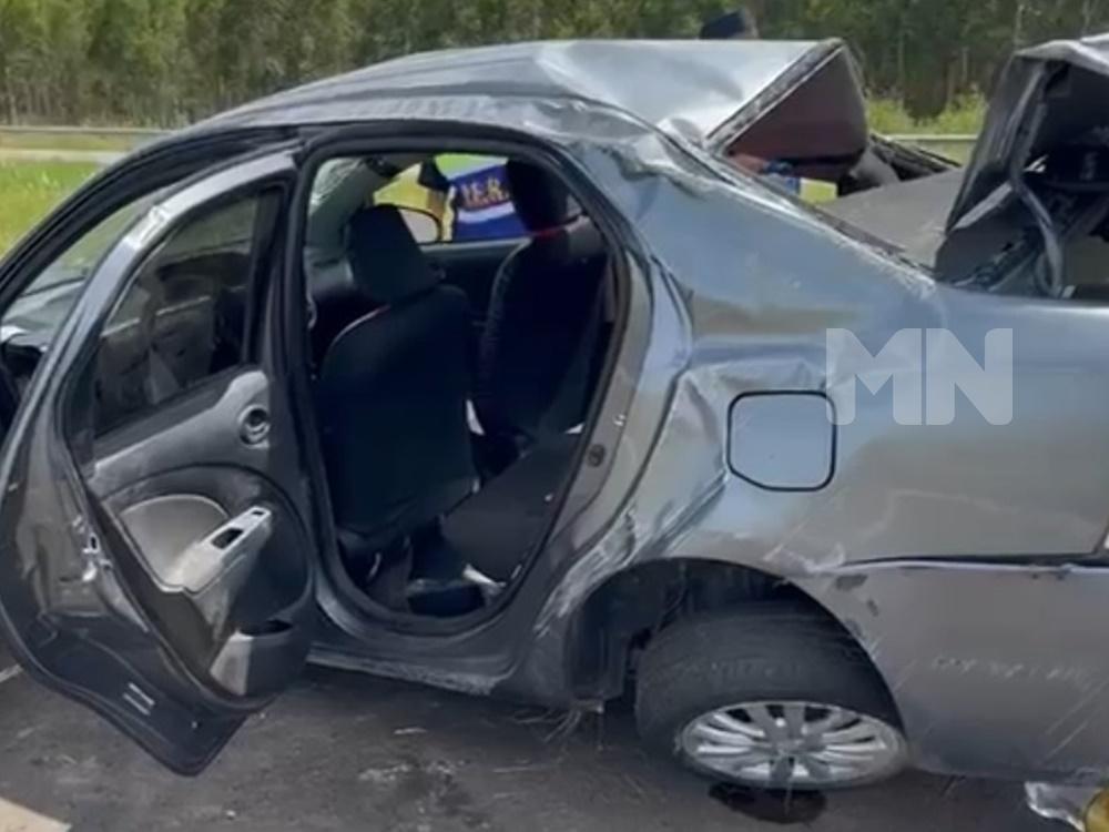 Brutal choque de dos autos en la autovía 14: una mujer y un bebé hospitalizados