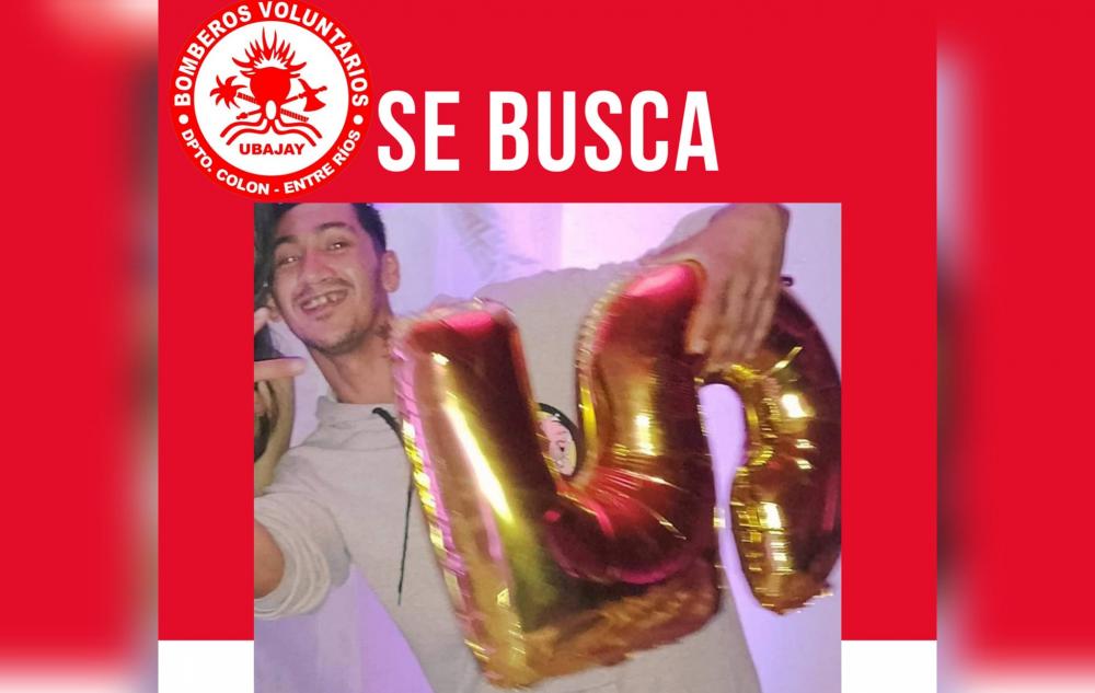 Bomberos, Policía y familiares buscan a un joven que se encuentra desaparecido