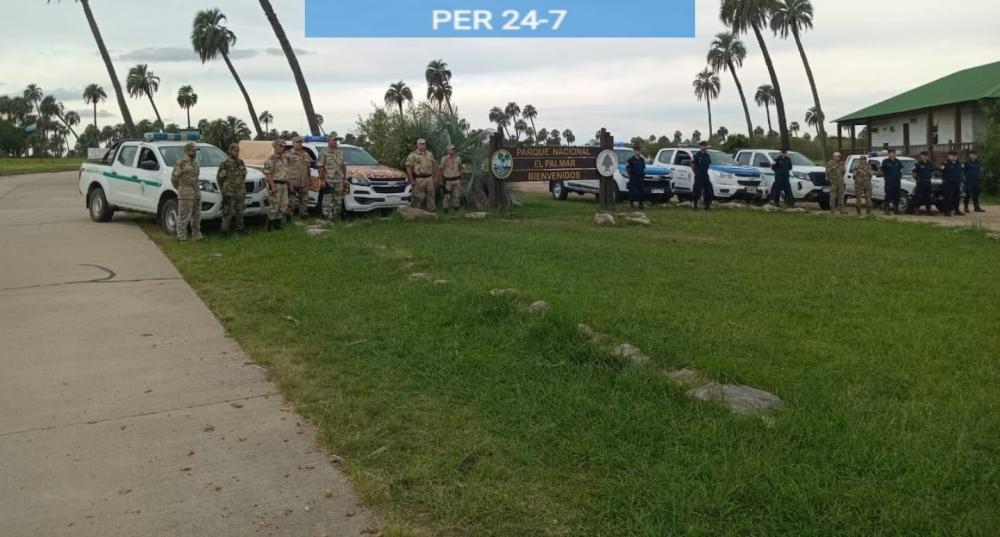Operativos preventivos en inmediaciones del Parque nacional El Palmar