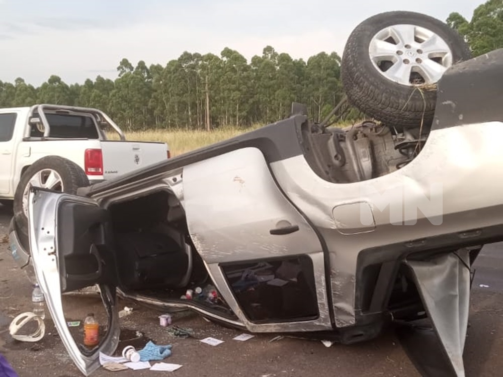 Así quedó la camioneta.