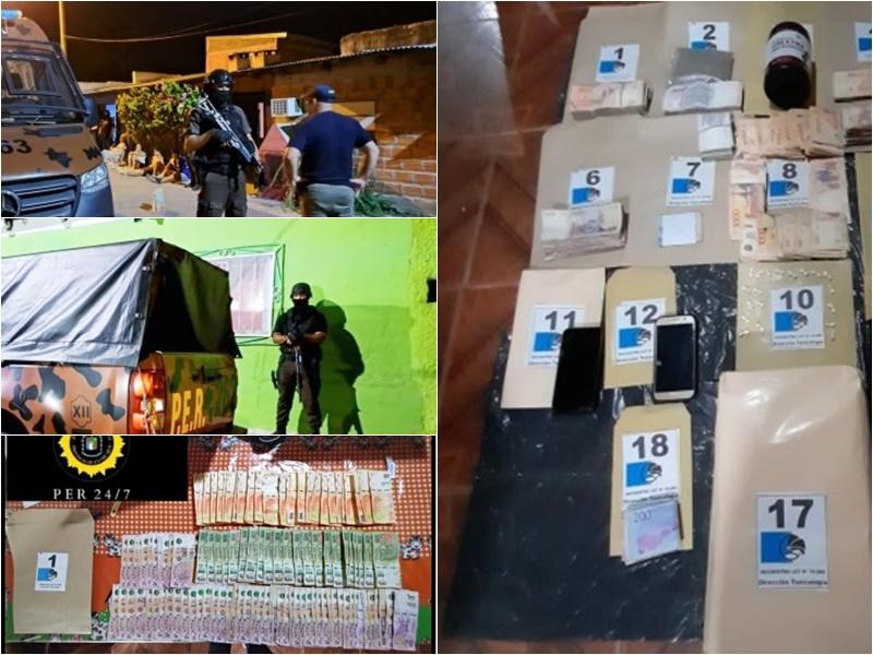 Allanamientos policiales desbarataron dos presuntas bandas de narcomenudeo