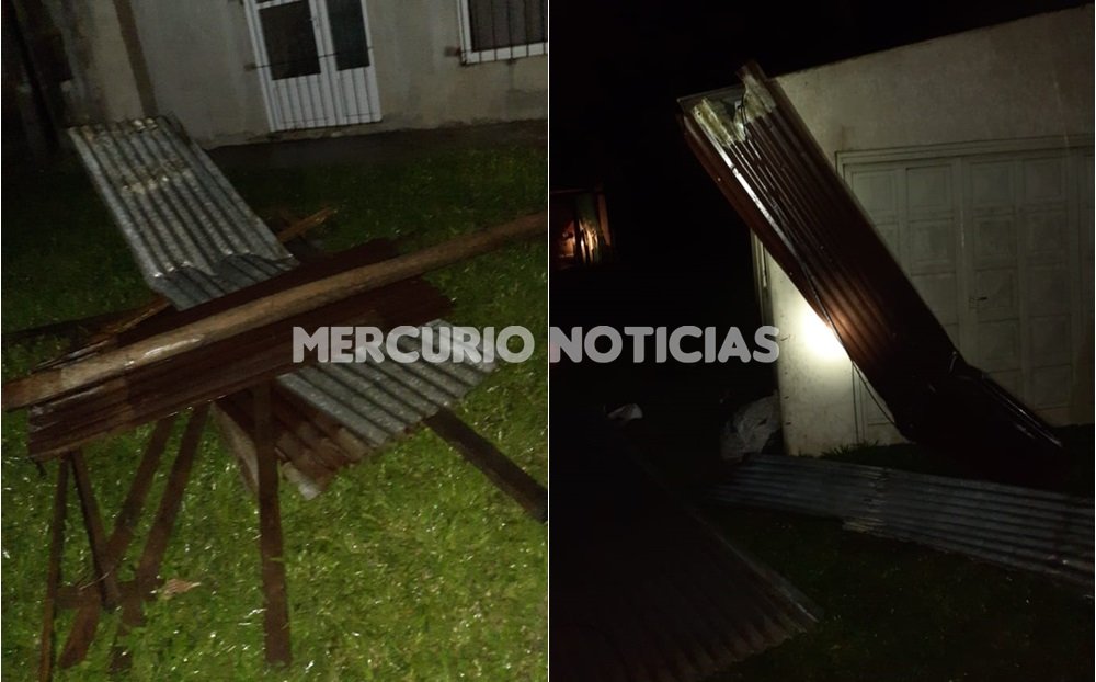 El temporal provocó la voladura de techos de una casa