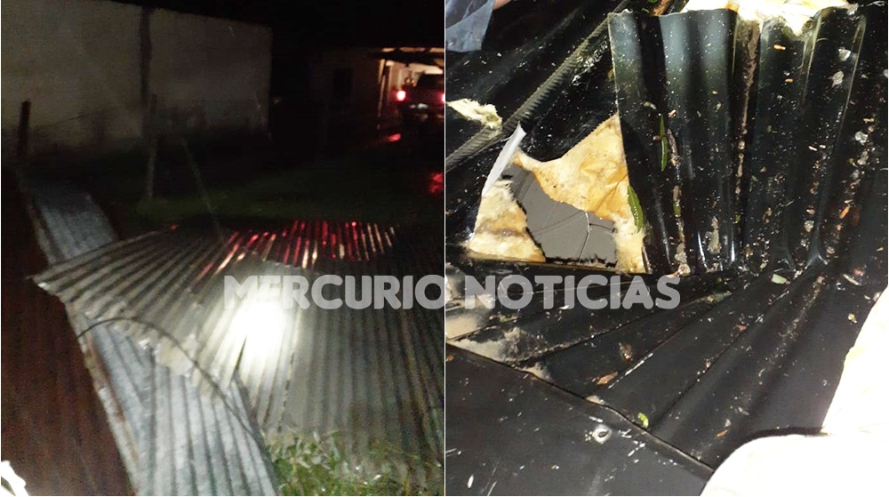 Voladura de techos en la zona Sur.