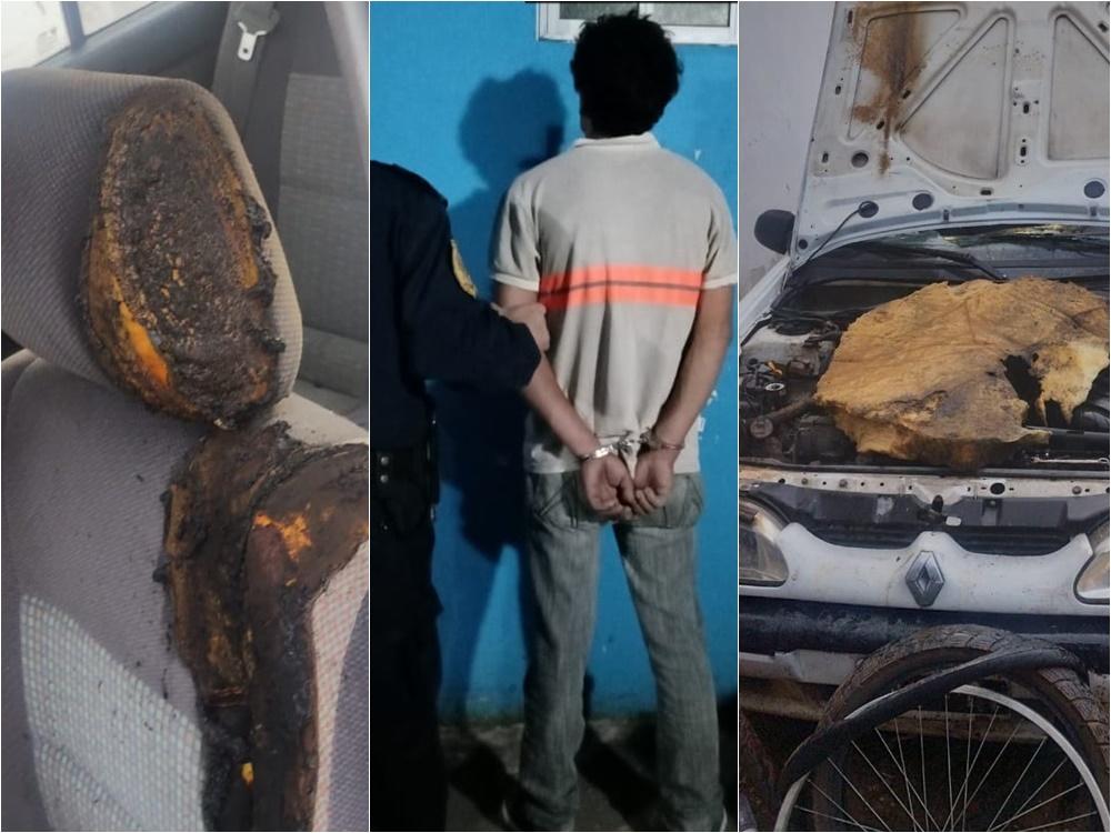 Un hombre fue detenido por incendiar el auto de su pareja e intentar agredirla