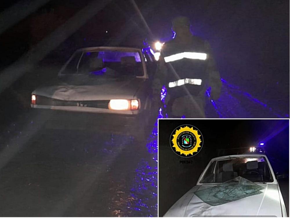 Accidente en camino vecinal con una mujer lesionada