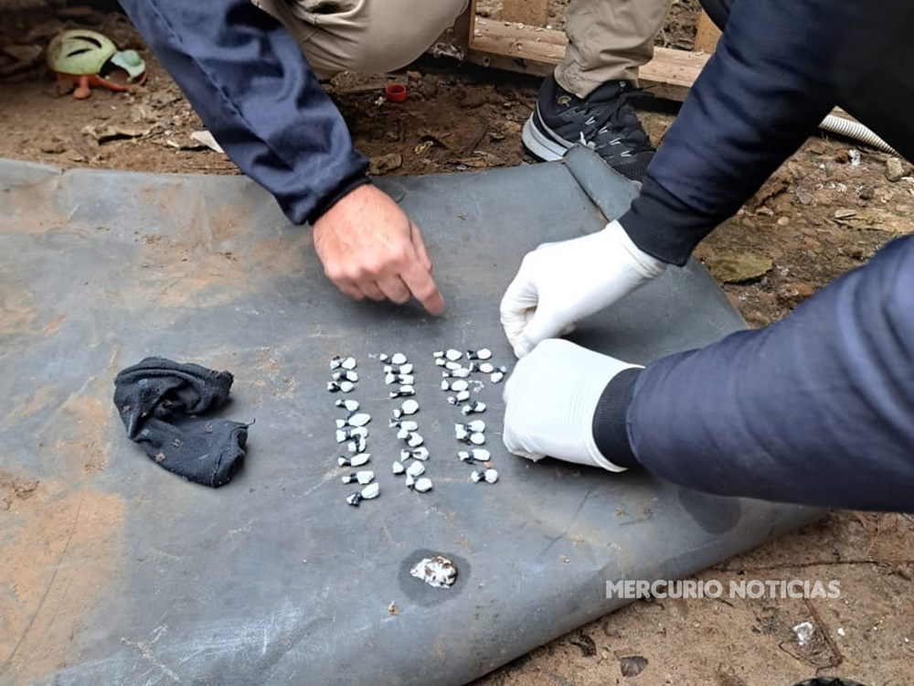 Secuestraron 35 envoltorios de cocaína.
