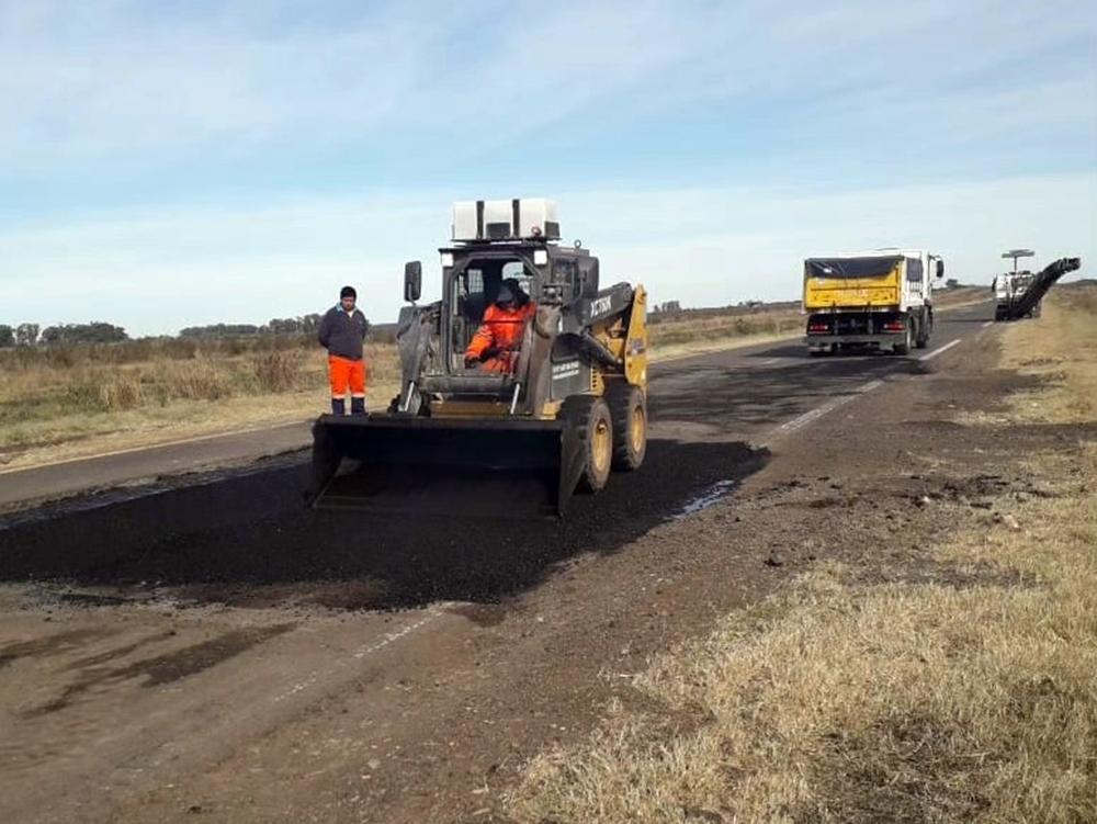 Berthet se refirió al bacheo que se realiza en la autovía 18