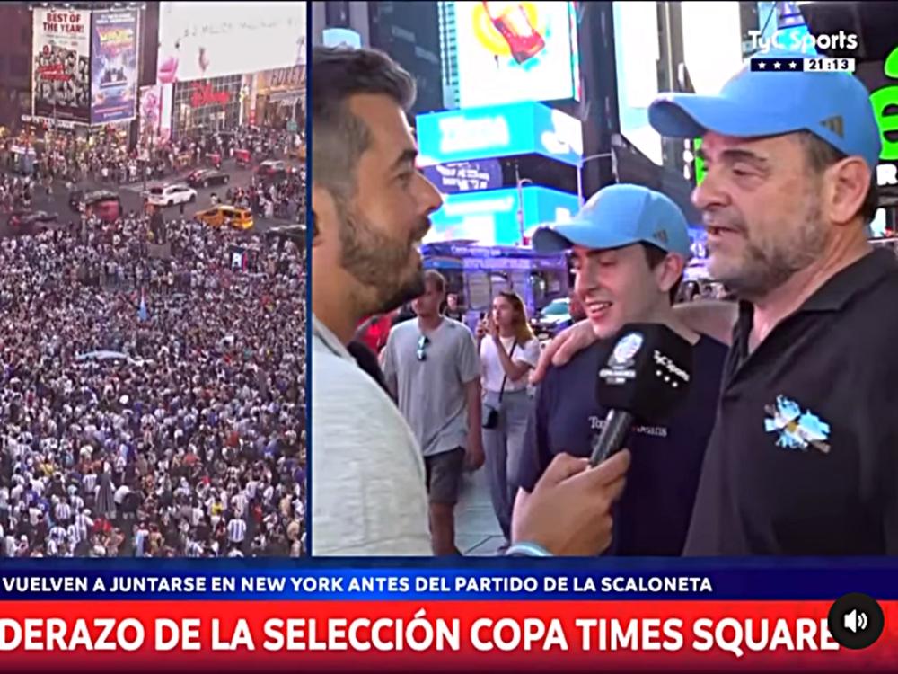 Kike Brünner, protagonista de un momento en el Banderazo argentino en la Copa América