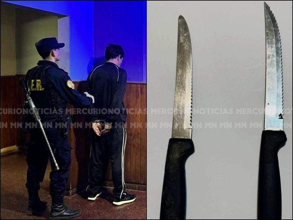 Se prendió a las rejas y pidió auxilio ante operativo policial pero fue apresado