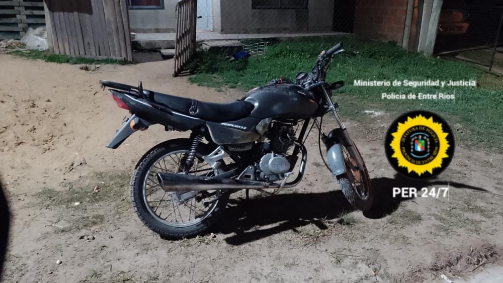 Una moto fue recuperada tras un robo en El Brillante