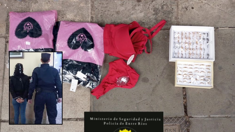 Detenida tras robar prendas y anillos de un comercio de la peatonal de Concordia