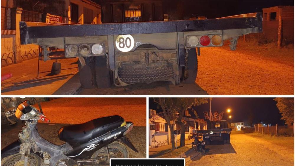 Motociclista embistió un camión estacionado en Federación