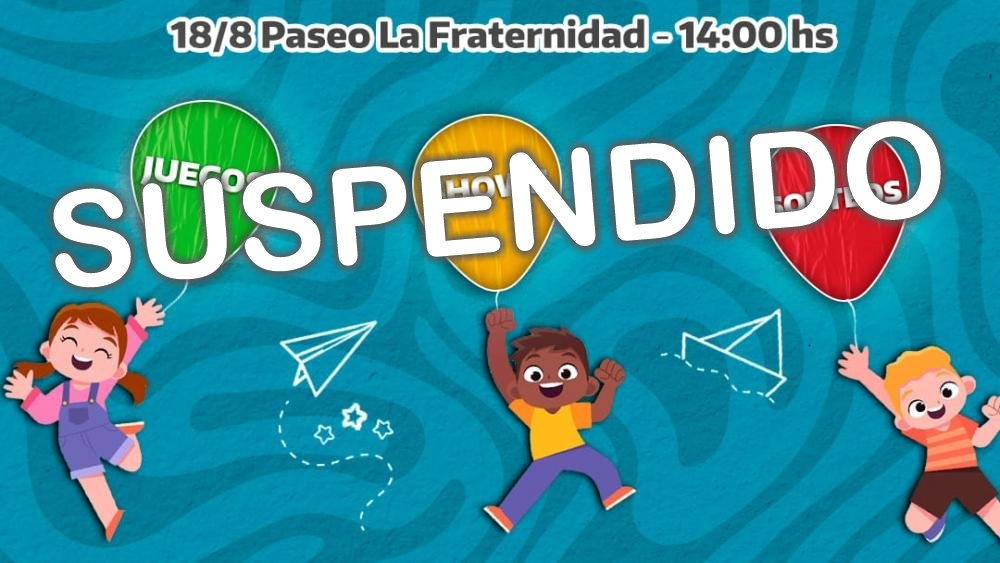 Debido al mal tiempo, se postergó el festejo del Día del Niño organizado por el municipio