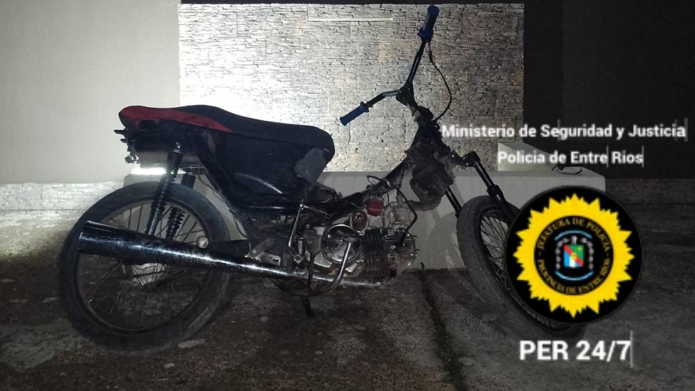 Secuestro de una motocicleta irregular