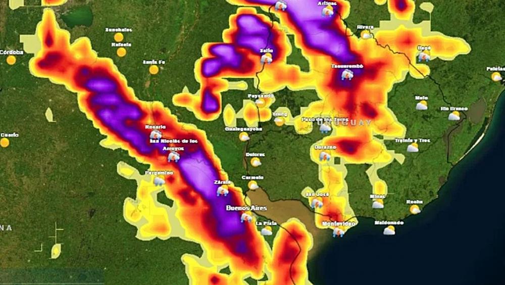 Se esperan tormentas fuertes a severas para el jueves en el centro del país