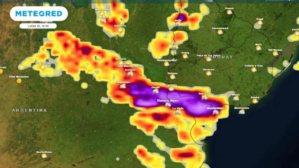 Lunes y martes con tormentas: más granizo que lluvias