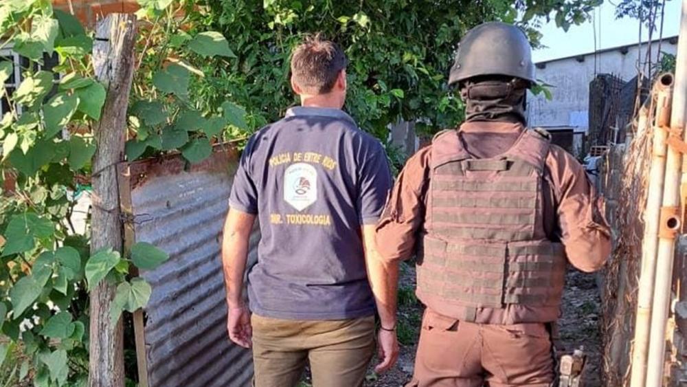 Operativo antidrogas en Chajarí: incautan grandes cantidades de drogas y armas