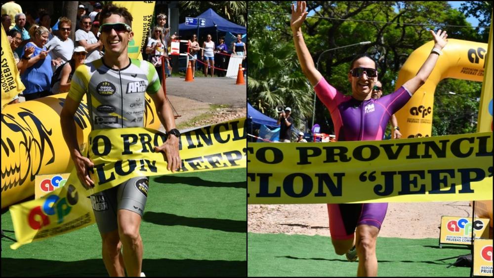 Triunfo de Ricagno y Zagursky en el inaugural Circuito provincial de Triatlón Jeep