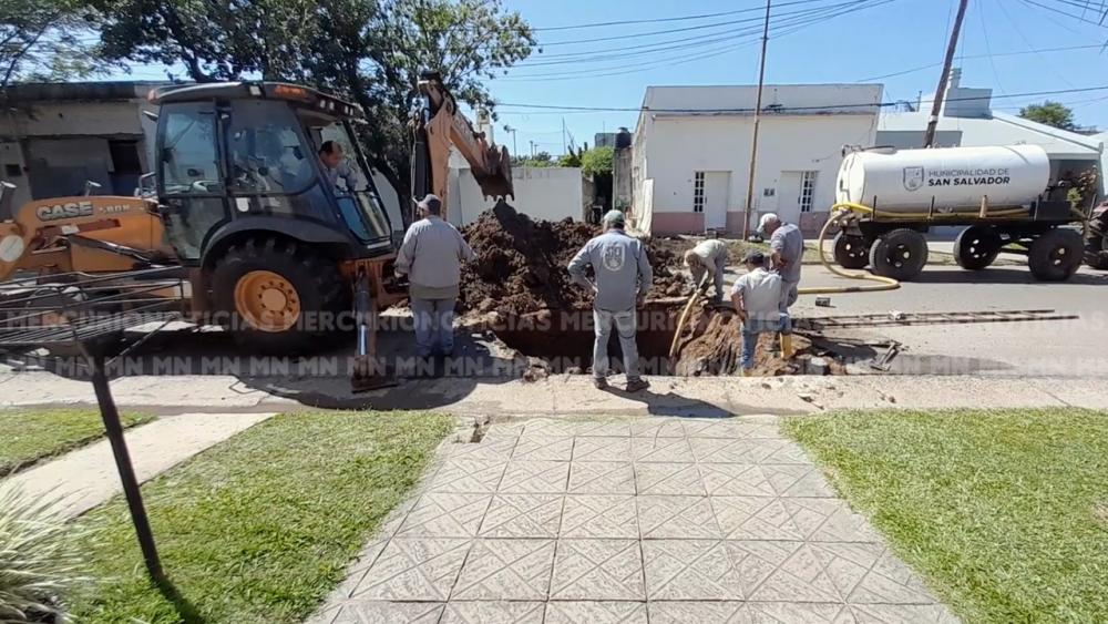 Grimaldi confirmó la reactivación de la obra de desagües de 25 de mayo y Arroyo Grande