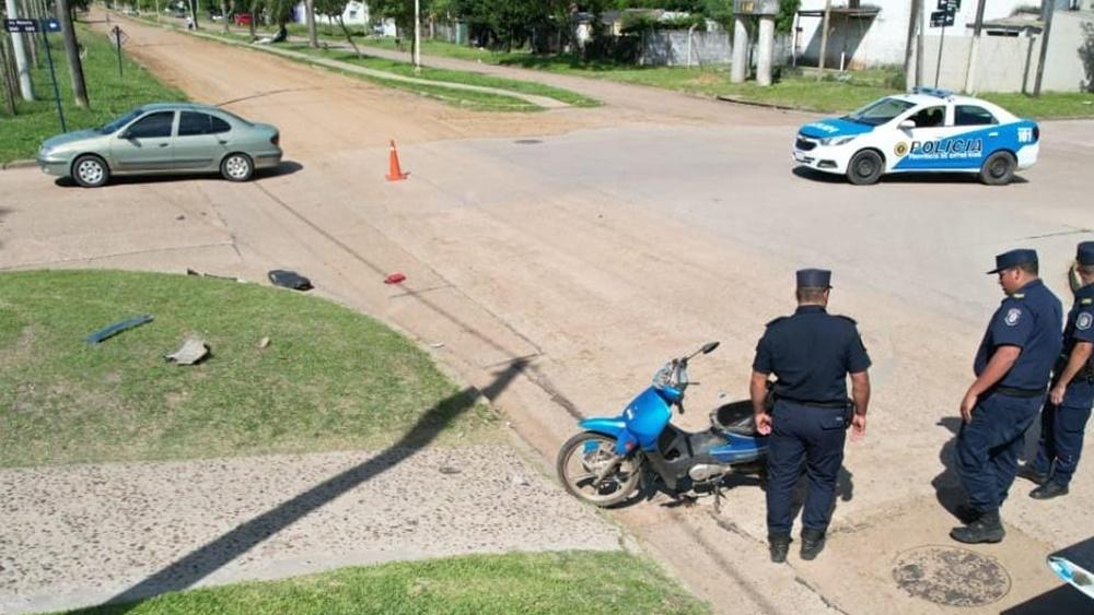 Accidente de tránsito dejó a un motociclista con lesiones graves