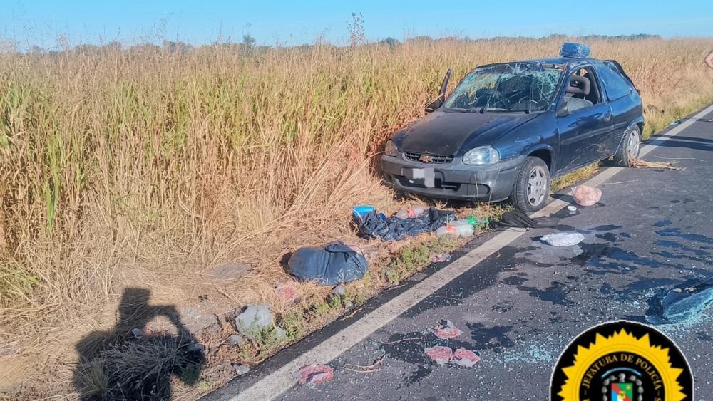 Una familia resultó ilesa tras un vuelco en ruta 6