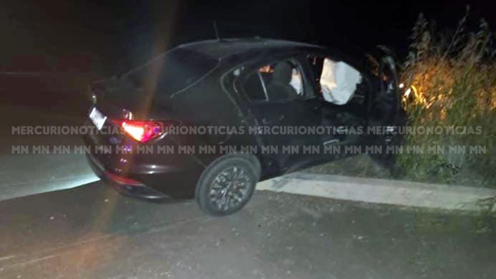 Ruta 18: auto chocó un guardarail y despistó