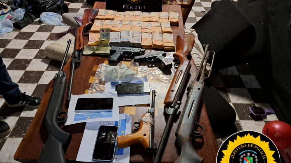 Allanamiento en Concordia: secuestran casi cinco millones de pesos y drogas