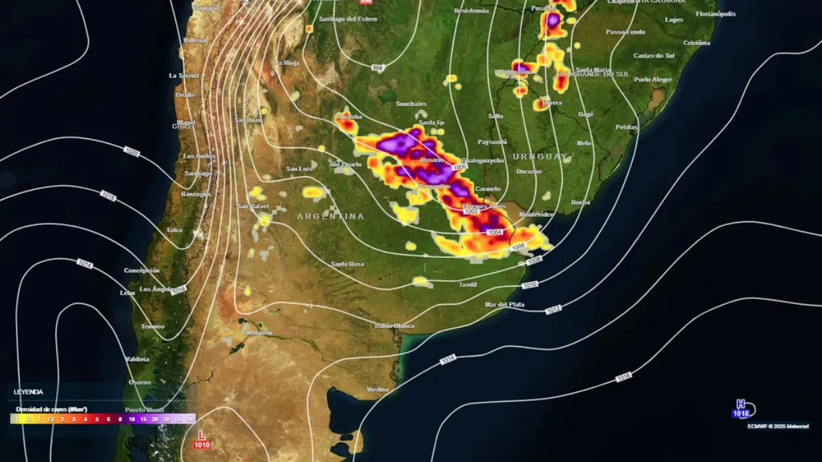 Se espera granizo, lluvias intensas y ráfagas de viento hasta la primera mitad del domingo