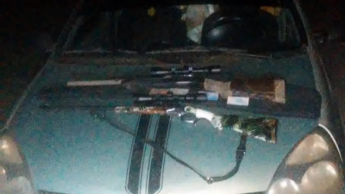 Interceptaron a dos hombres cazando sin permisos y con arma ilegal
